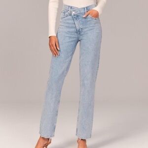Abercrombie & Fitch Ultra High Rise 90's Straight Jean, Crossover Waist, S 25